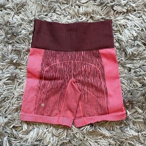 Lululemon Sculpt Short in Electric Coral